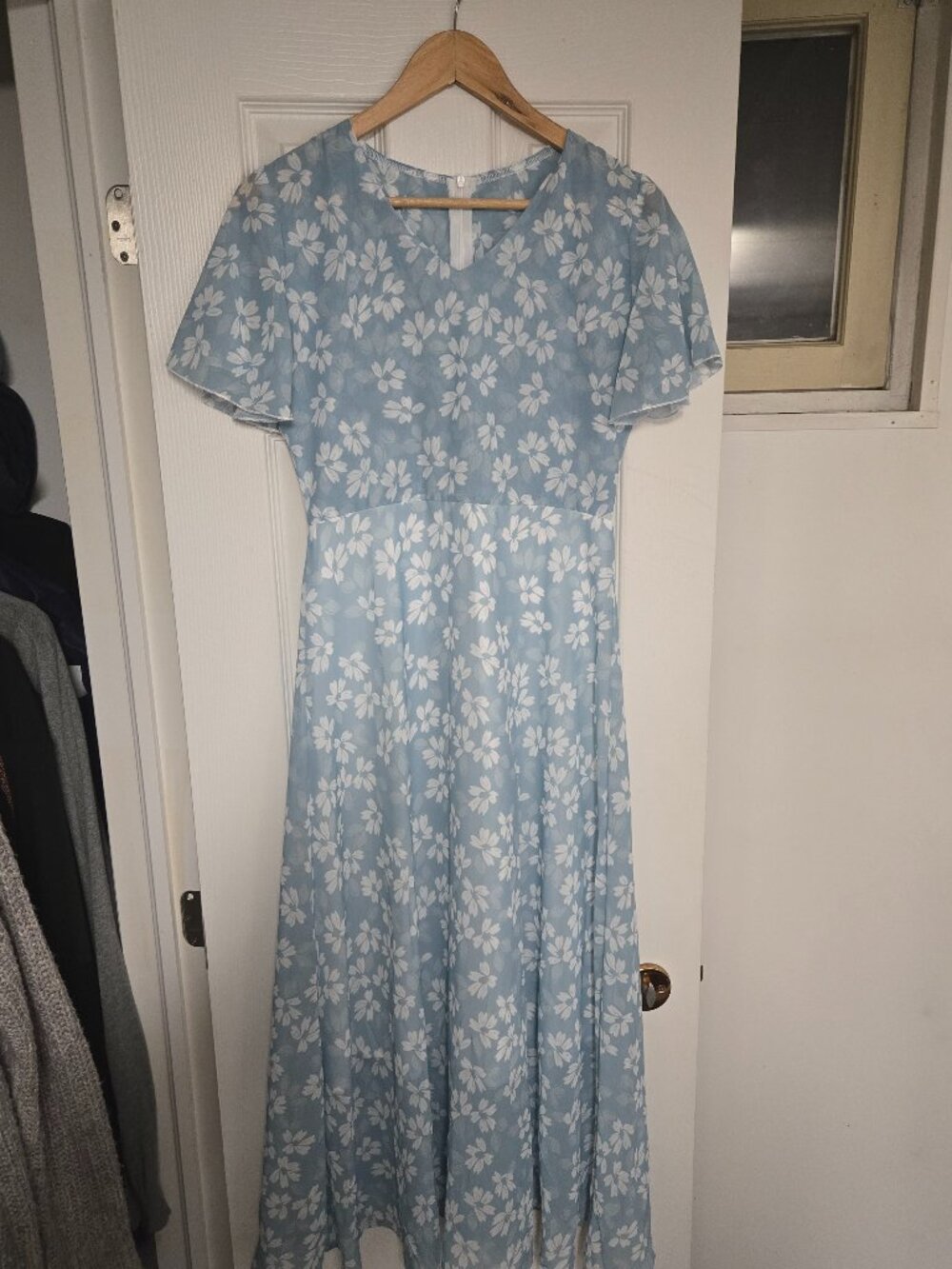 Medium Blue Floral Dress (18" PTP)
